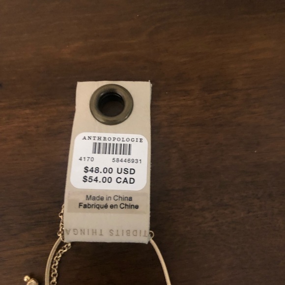 NWT Anthropologie Bamboo Monogram Necklace “I” - Picture 8 of 8